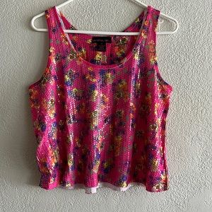 Hot Pink Sequin Top